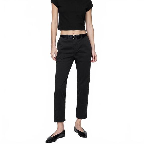 Gap Mid Rise Downtown Khakis NWT Black Size 8 - Picture 2 of 7